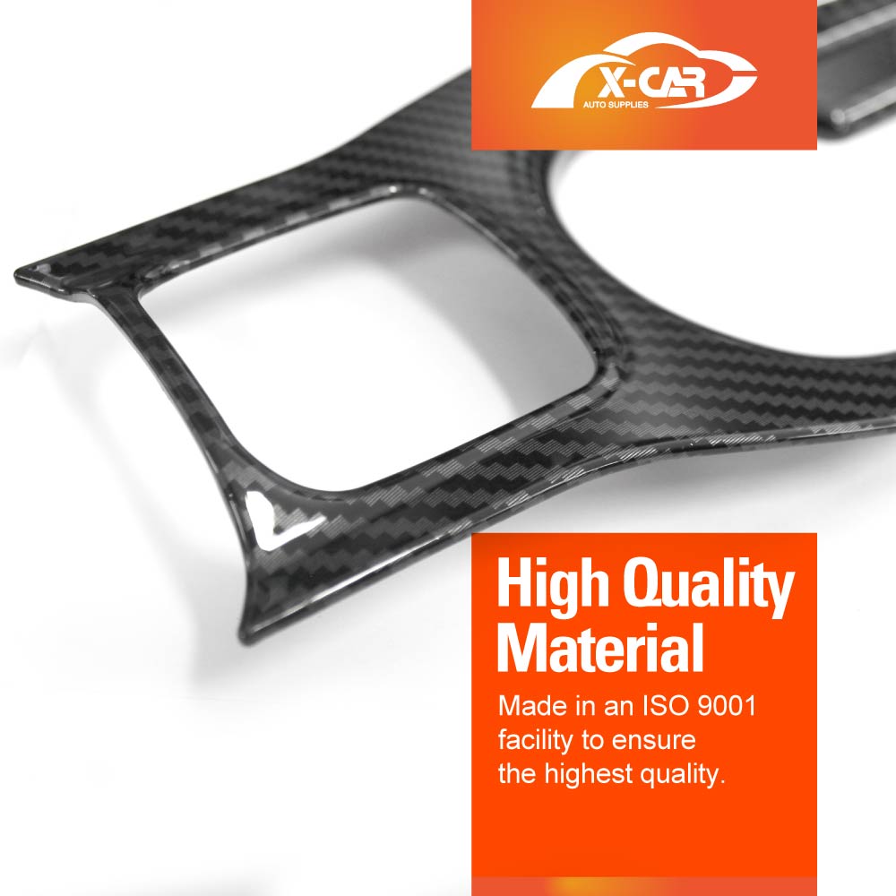 Center Consoles Cup Holder Panel Trim Decor Cover Protector for Toyota Corolla Cross 2022-Onwards Carbon Fibre Style
