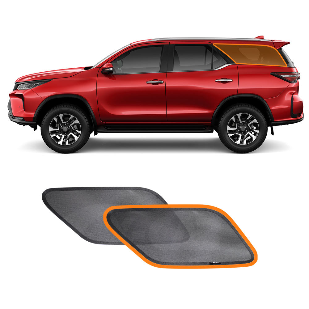 Port Window Sun Shade for Toyota Fortuner 2015-Onwards Car Sun Blind Mesh Third Row Window