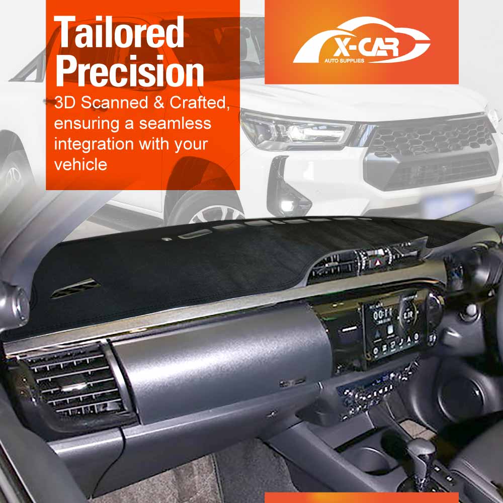 Dash Mat for Toyota Hilux 2015-2025 Non-Slip Microfiber Pad Cover Interior Accessories