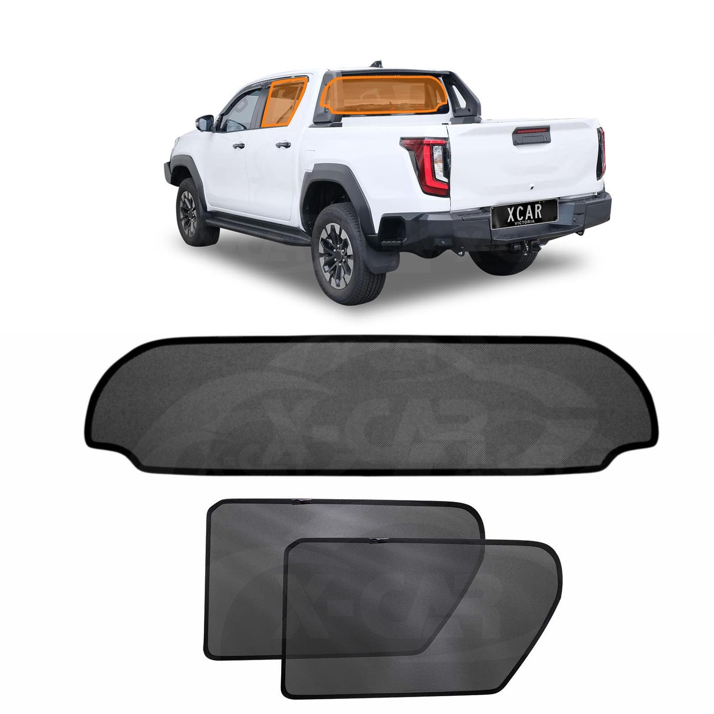 Window Sun Shades for Toyota Hilux Double Cab 2025-Onwards Car UV Protection Windscreen Blind Mesh
