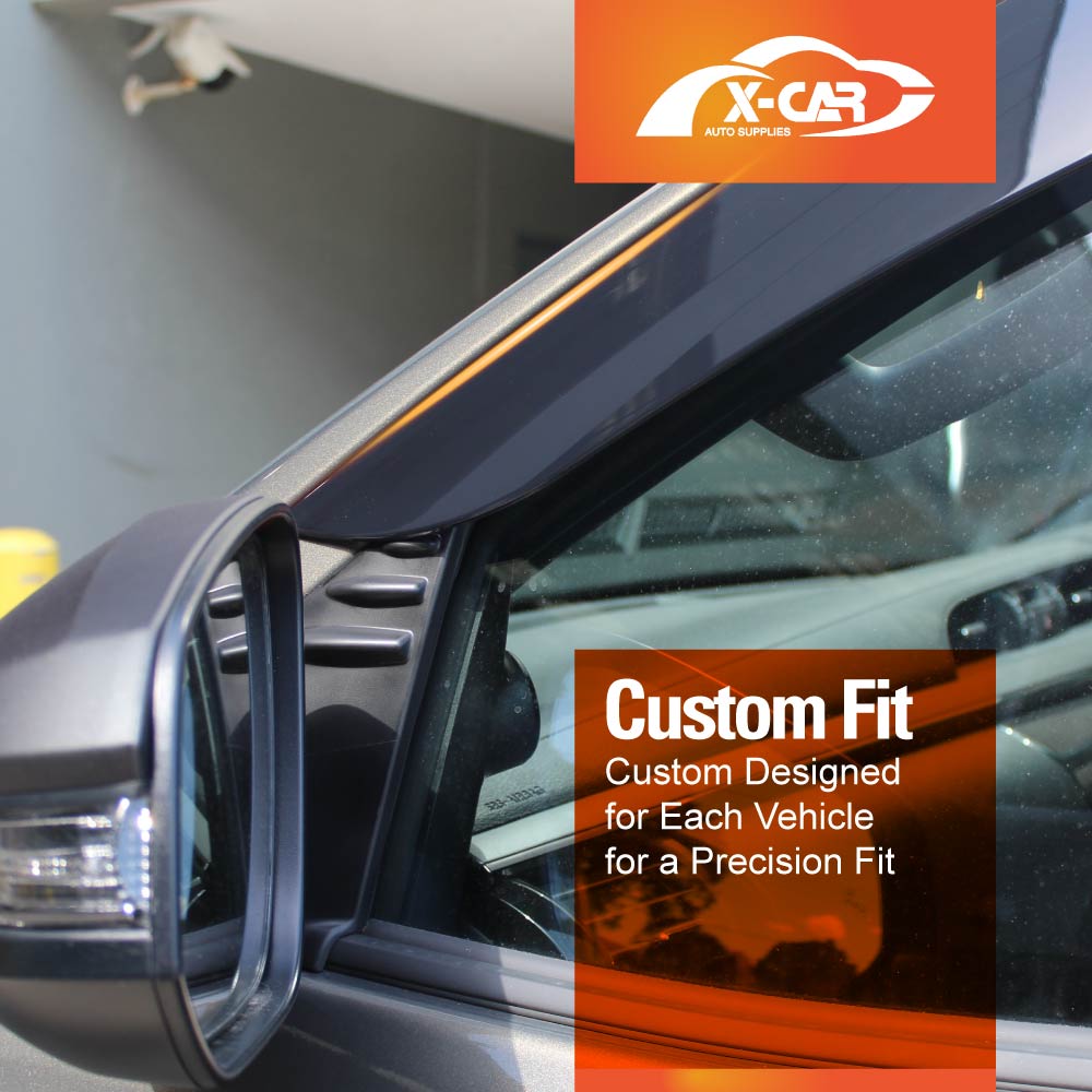 Injection Original Weathershields for Toyota Hilux SR5 Double Cab 2015-2025 Car Wind Deflectors Window Sun Visor 4-Piece Set