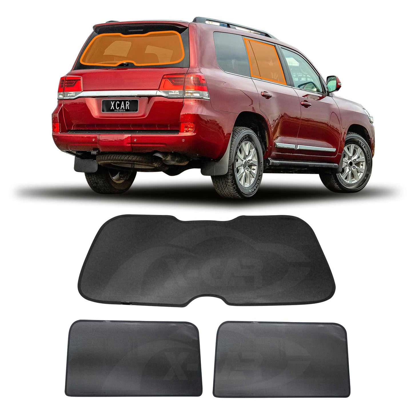 Window Sun Shades for Toyota LandCruiser 2007-2021 Magnetic Car Custom Rear Windscreen Shade Sun Blind Mesh