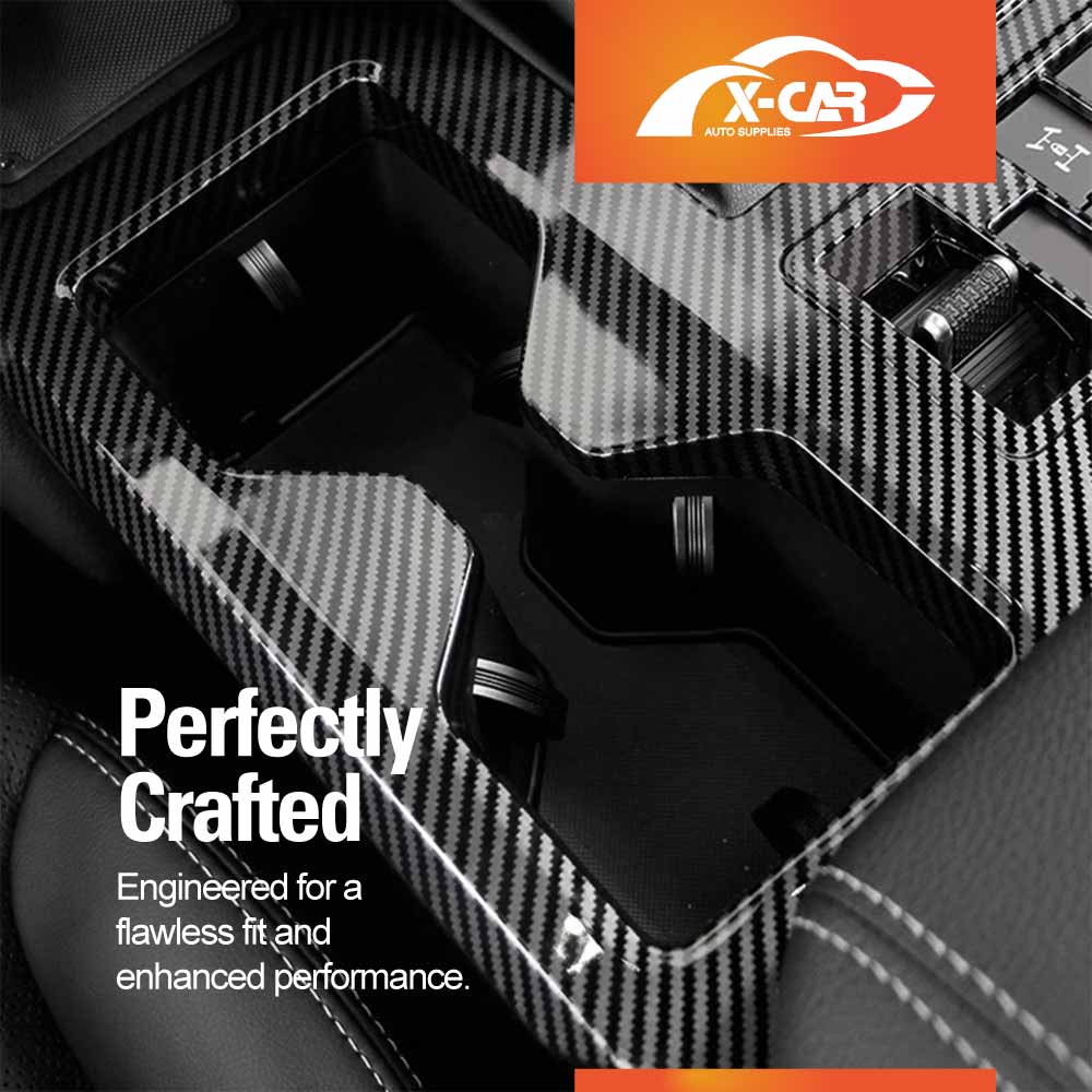 Gear Shift Frame Trim for Toyota Prado 250 Series 2024-2025 Carbon Fiber Style Center Console Cover Protector