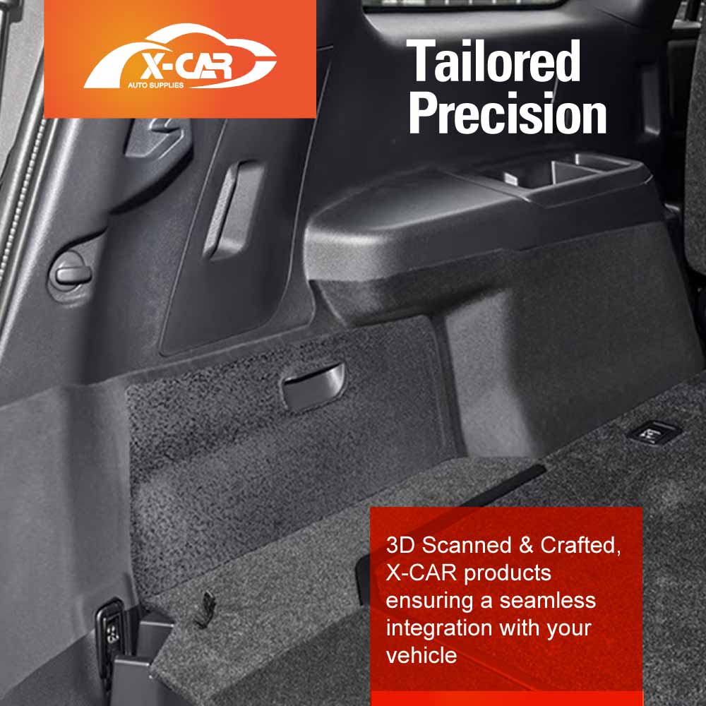 Boot Liner Kick Mats for Toyota Prado 250 Series 5-Seater 2024-Onwards All Weather Heavy Duty Cargo Car Seat Side Trunk Protector