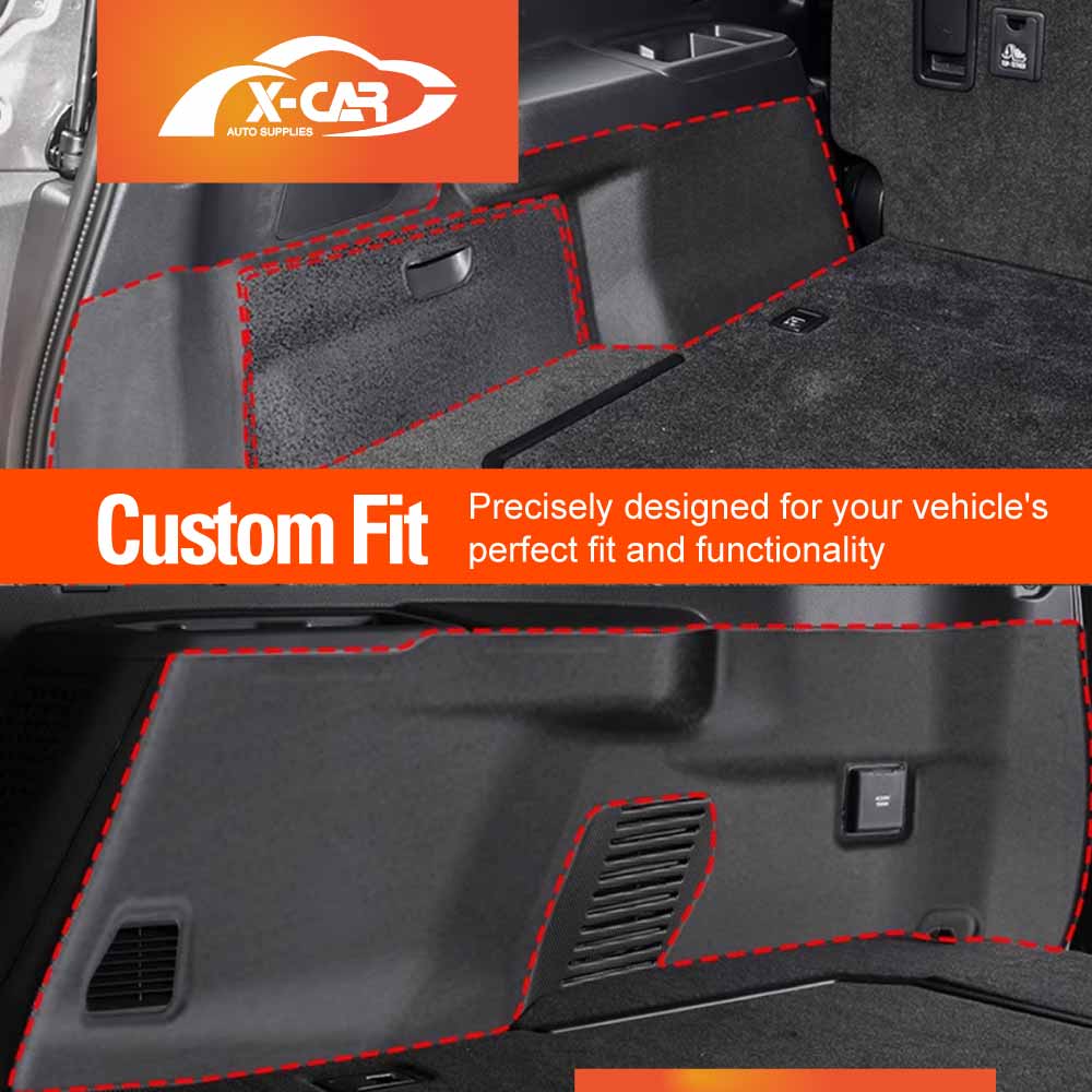 Boot Liner Kick Mats for Toyota Prado 250 Series 5-Seater 2024-Onwards All Weather Heavy Duty Cargo Car Seat Side Trunk Protector