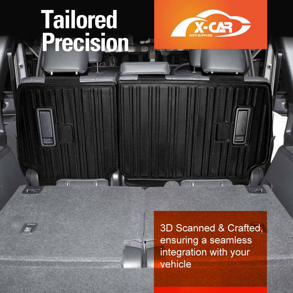 Boot Liner Kick Mats for Toyota Prado 250 Series 5-Seater 2024-Onwards All Weather Heavy Duty Cargo Car Seat Side Trunk Protector