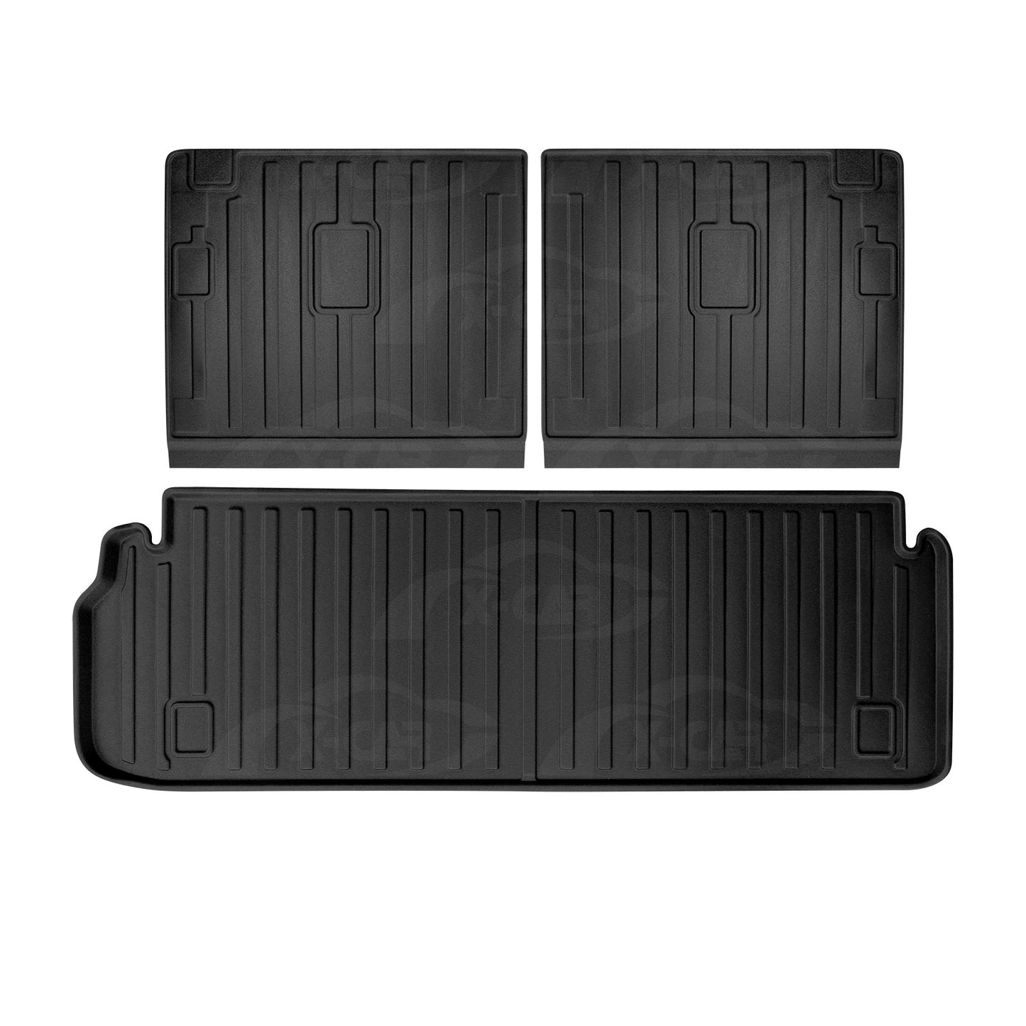 Boot Liners for Toyota Prado 150 Series 7 Seats 2009-2024 All Weather Heavy Duty Cargo Trunk Mat Luggage Tray Car Accessories 3 Pcs Set