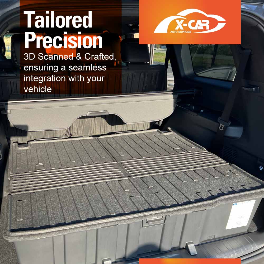 Boot Liner Back Seat Protector for Toyota Prado 250 Series 7-Seater 2024-2025 All Weather Heavy Duty Cargo Car Trunk Kick Mats