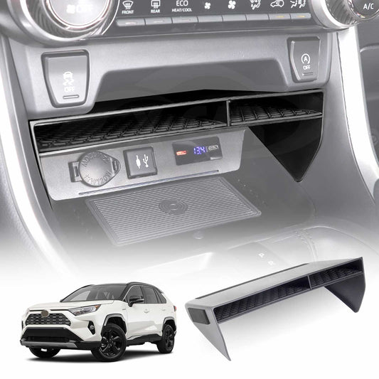 Center Console Organizer for Toyota RAV4 2019-Onwards Storage Box Secondary ABS Insertion Tray Interior Accessories