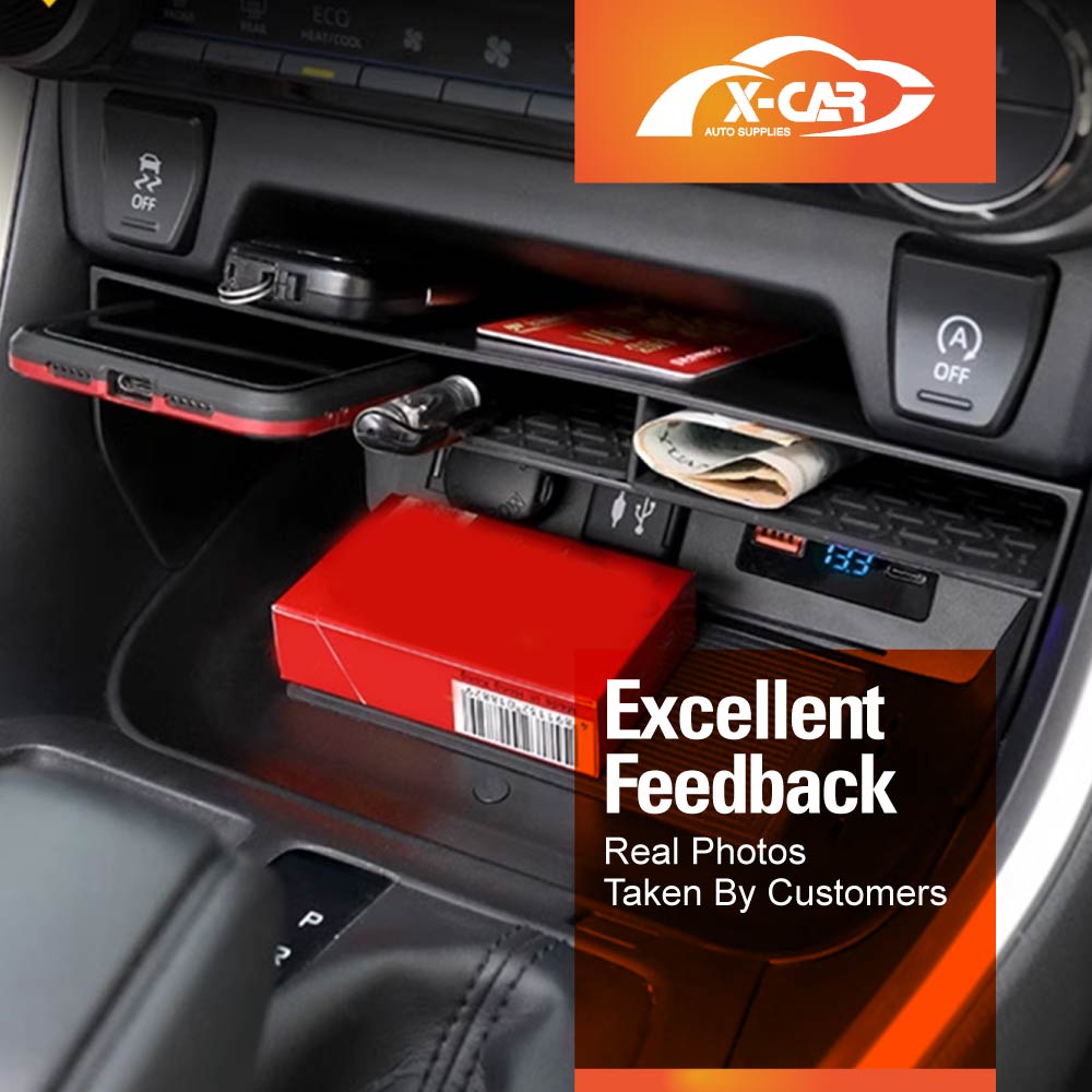 Center Console Organizer for Toyota RAV4 2019-Onwards Storage Box Secondary ABS Insertion Tray Interior Accessories