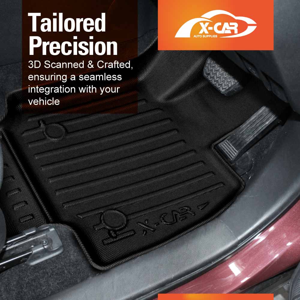 3D Floor Mats Boot Liner Set for Toyota Rav4 Rav 4 2019-Onwards All Weather Heavy Duty Cargo Kick Mats Back Seat Protector Cover