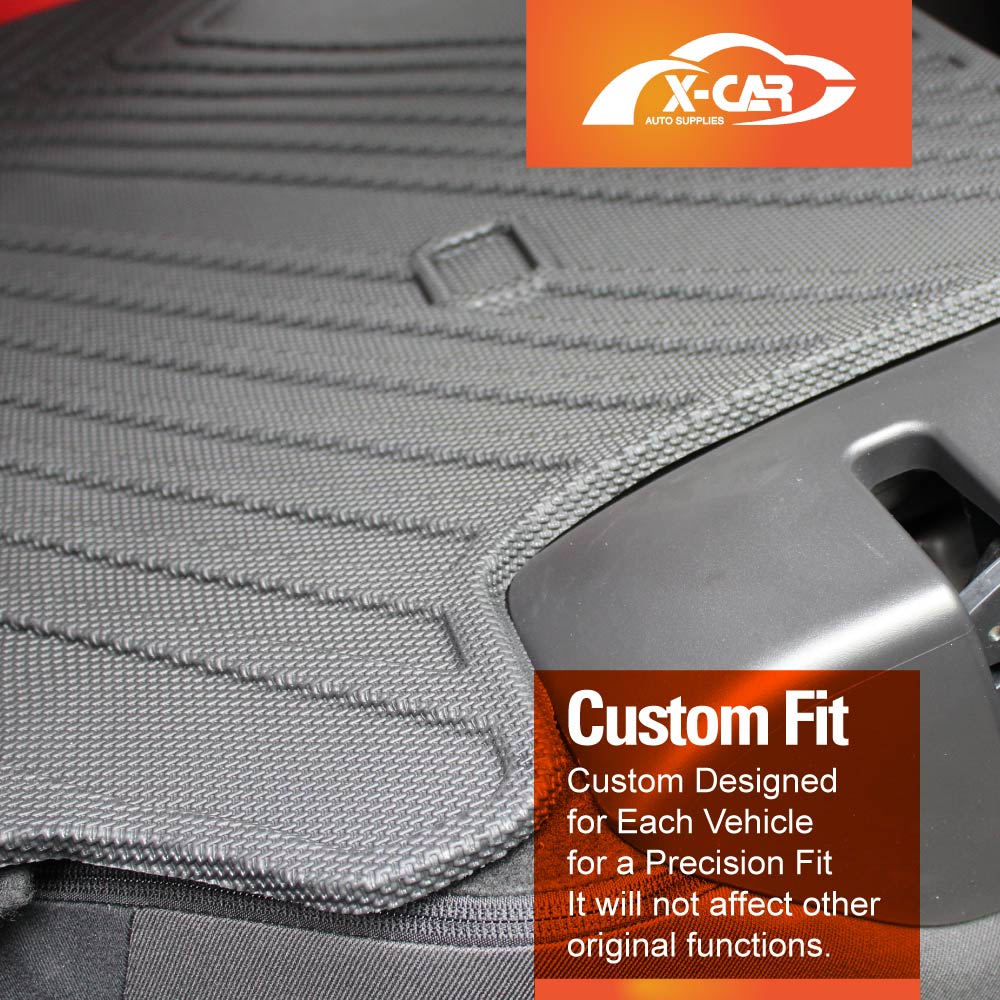 3D Floor Mats Boot Liner Set for Toyota Rav4 Rav 4 2019-Onwards All Weather Heavy Duty Cargo Kick Mats Back Seat Protector Cover