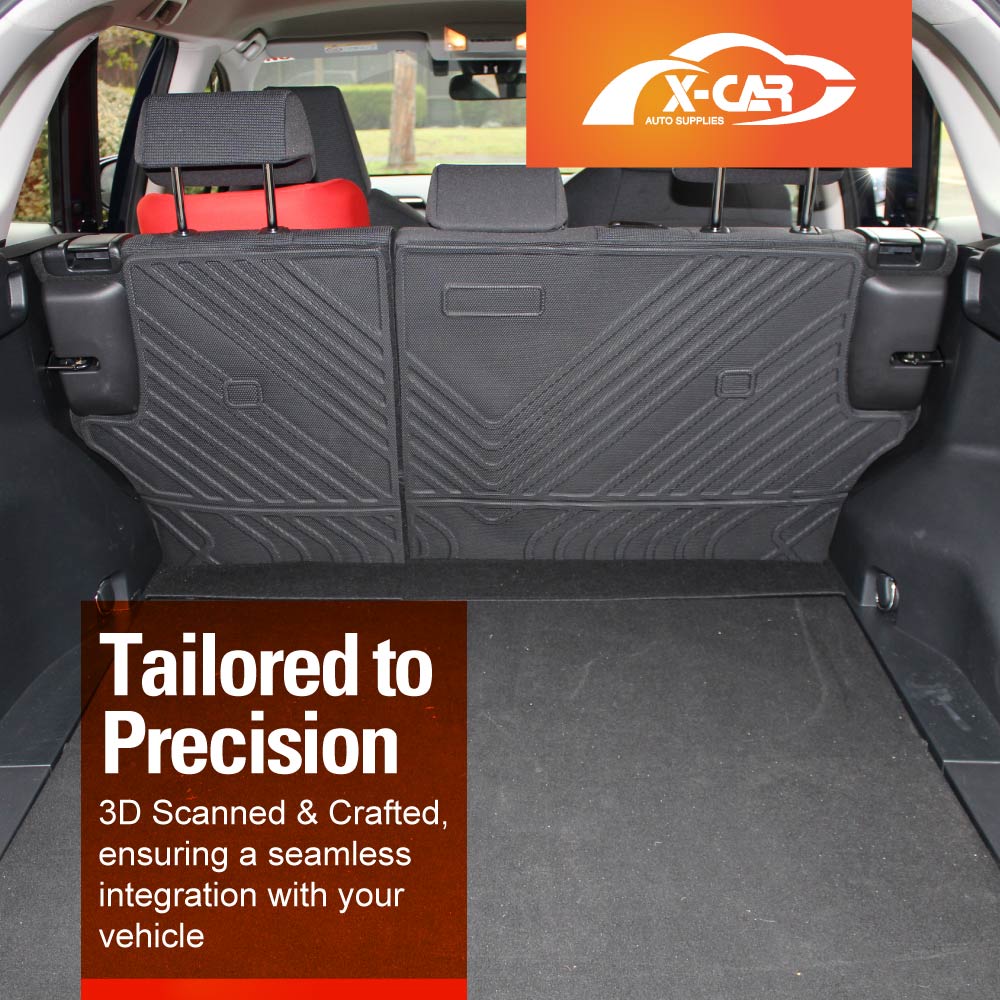 3D Floor Mats Boot Liner Set for Toyota Rav4 Rav 4 2019-Onwards All Weather Heavy Duty Cargo Kick Mats Back Seat Protector Cover