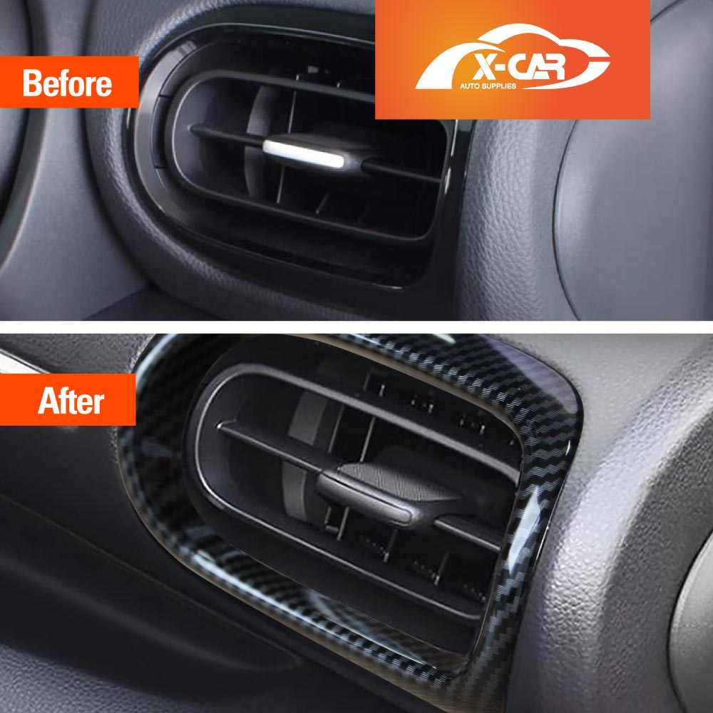 Carbon Fiber Style Car AC Vent Panel Trim Cover for Toyota Yaris/Yaris Cross 2020-Onwards