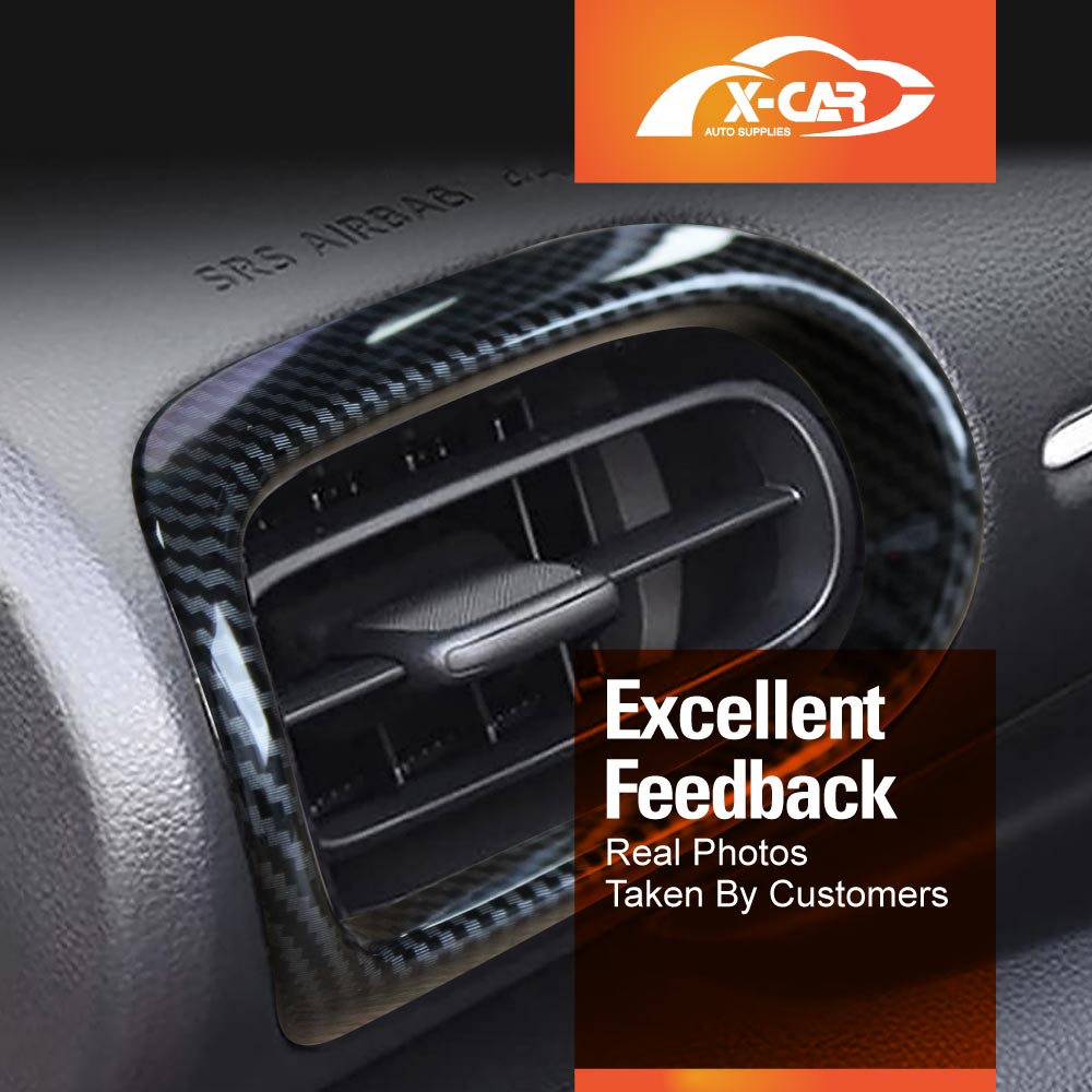 Carbon Fiber Style Car AC Vent Panel Trim Cover for Toyota Yaris/Yaris Cross 2020-Onwards