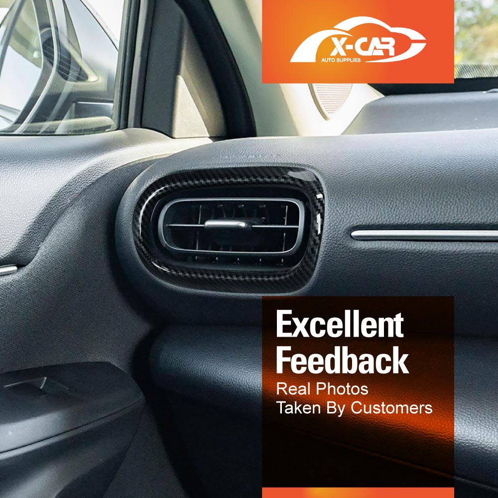 Carbon Fiber Style Car AC Vent Panel Trim Cover for Toyota Yaris/Yaris Cross 2020-Onwards