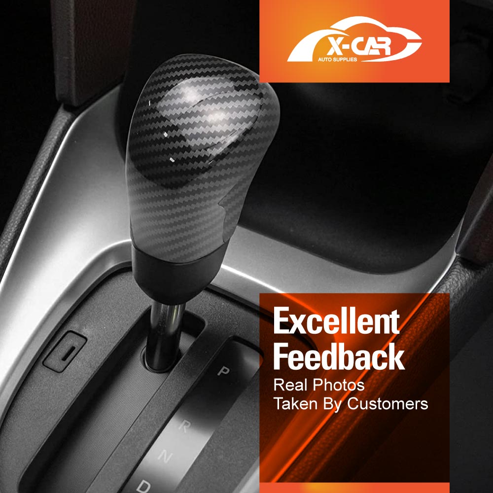 Carbon Fiber Style Gear Stick Shift Knob Cover Trim Protector for Toyota Yaris/Yaris Cross Hybrid 2020-Onwards