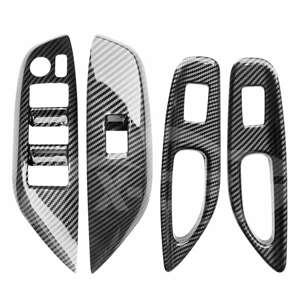 Power Window Control Switch Panel Trim Decor Cover Protector for Toyota Yaris/Yaris Cross 2020-Onwards Carbon Fibre Style