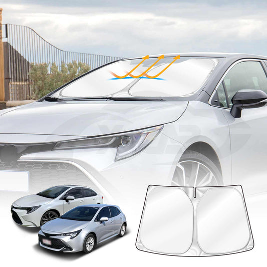 Windshield Sun Shade for Toyota Corolla Hatch Sedan 2018-2025 Blocks UV Rays Foldable Custom Wind Screen Sun Visor Protector