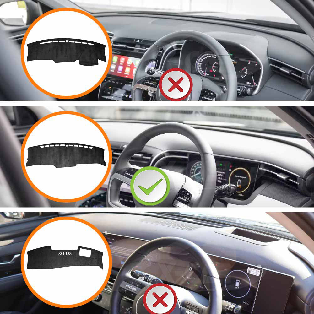 Dash Mat Pad Cover for Hyundai Tucson Highlander/ N Line 2021-2024 Non-Slip Microfiber Leather