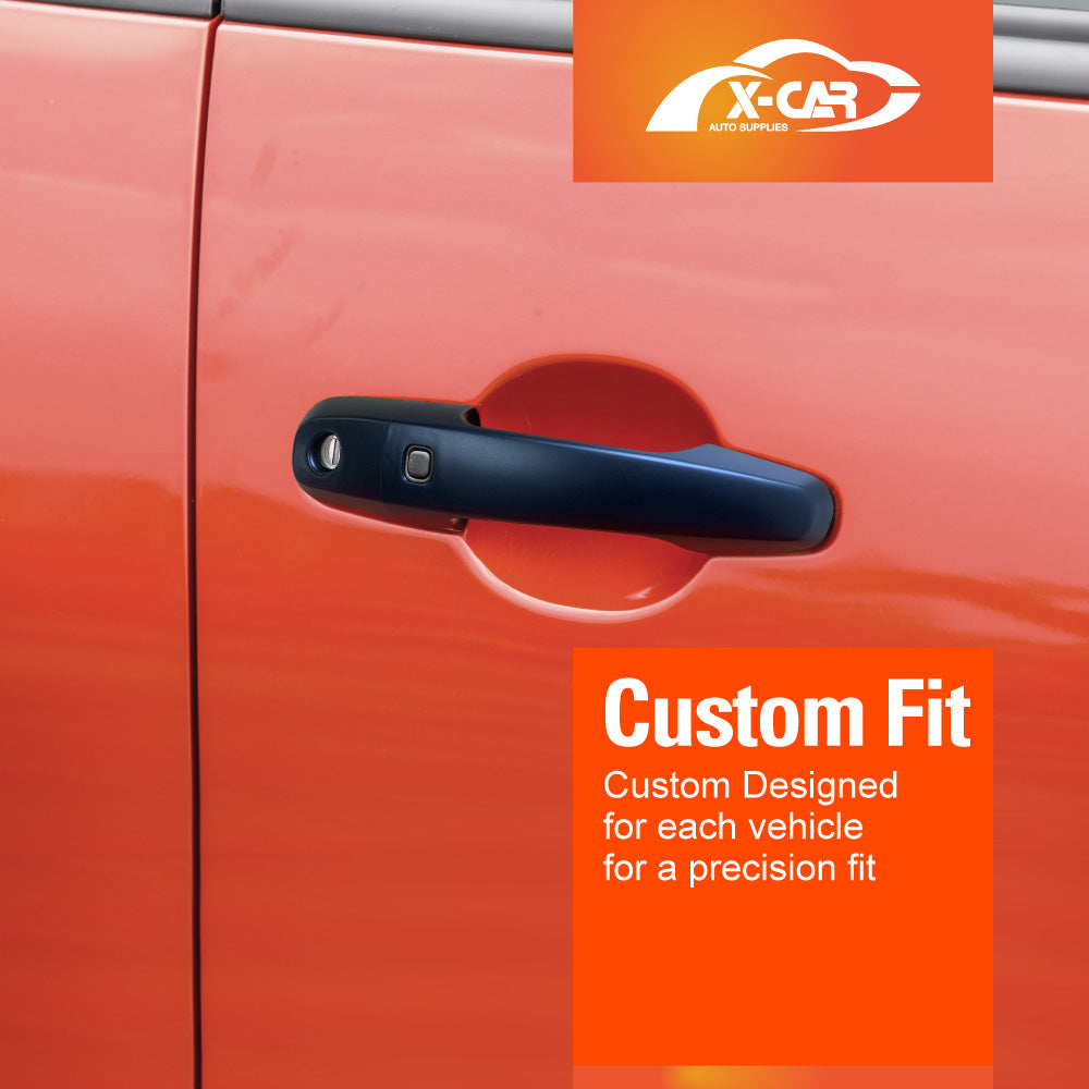 Keyless Smart Door Handles Cover for Mitsubishi Triton 2015-2024 Matt Black protector