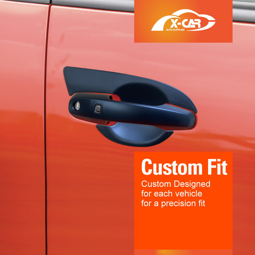 Keyless Smart Door Handles Bowl Inserts Cover for Mitsubishi Triton 2015-2024 Matt Black protector
