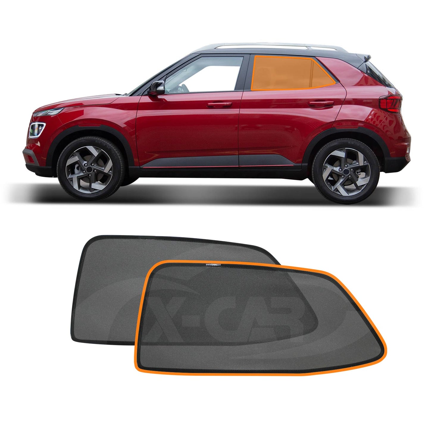 Rear Window Sun Shade for Hyundai Venue 2019-2025 Car Sun Blind Mesh