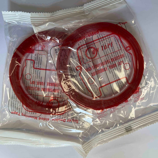 8mm x 3m Weathershields Tape for All Window Visor Shields Double Side Tape Pack of 2