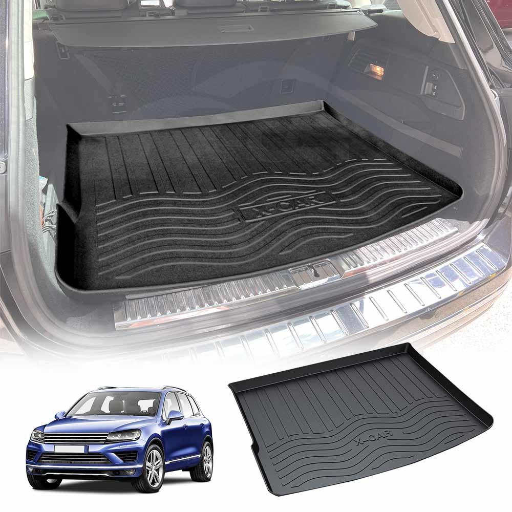 Heavy Duty Waterproof Cargo Mat Boot Liner Luggage Tray Fit for VW Volkswagen Touareg 2011 2012 2013 2014 2015 2016 2017 2018