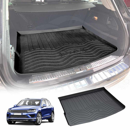 Heavy Duty Waterproof Cargo Mat Boot Liner Luggage Tray Fit for VW Volkswagen Touareg 2011 2012 2013 2014 2015 2016 2017 2018