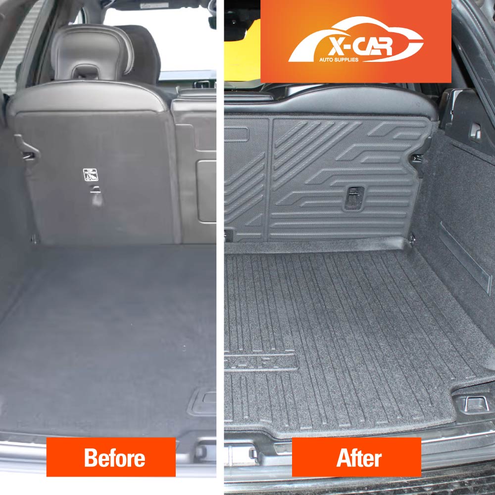 Floor Mat Boot Liner Back Seat Protector Combo for Volvo XC60 2017-Onwards Heavy Duty Car Kick Mats Cover