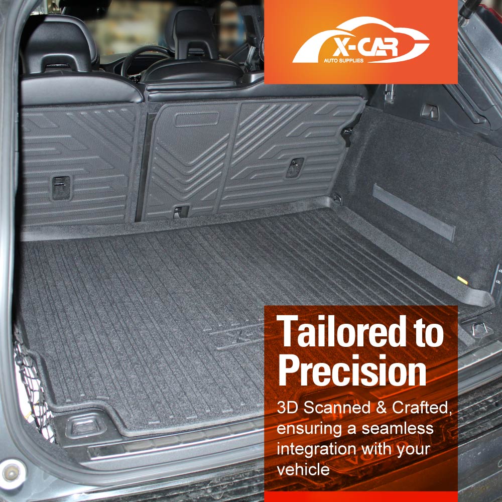 Floor Mat Boot Liner Back Seat Protector Combo for Volvo XC60 2017-Onwards Heavy Duty Car Kick Mats Cover