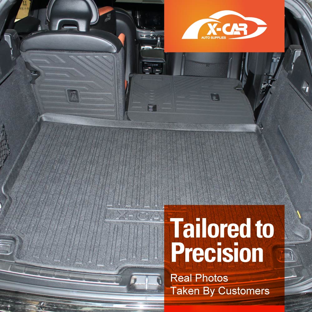 Floor Mat Boot Liner Back Seat Protector Combo for Volvo XC60 2017-Onwards Heavy Duty Car Kick Mats Cover