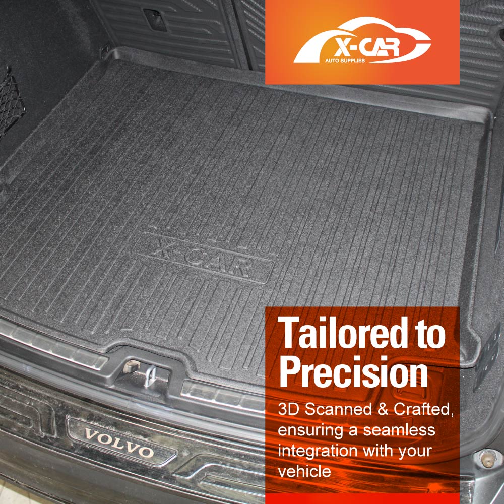 Floor Mat Boot Liner Back Seat Protector Combo for Volvo XC60 2017-Onwards Heavy Duty Car Kick Mats Cover