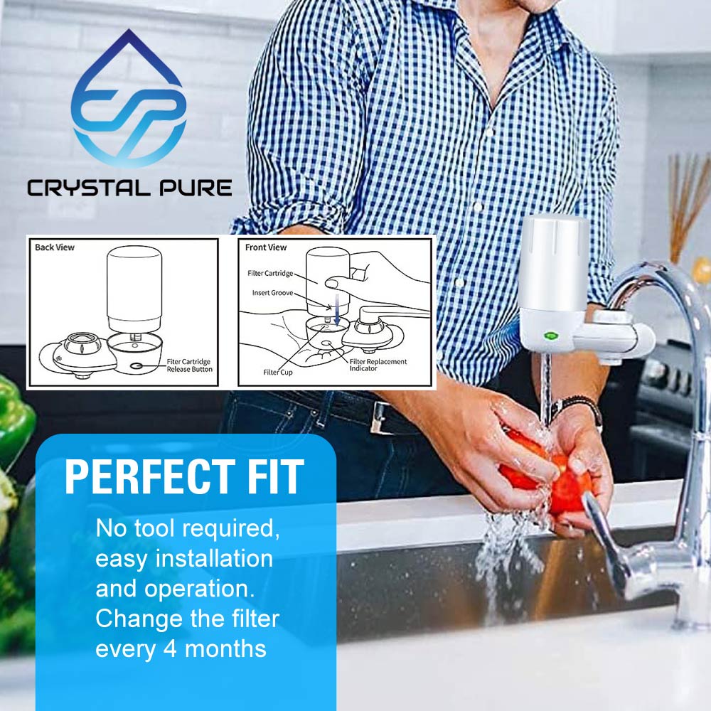 3 Packs Replacement Water Filter Cartridge Refill for Brita Basic/Complete Water Filter Faucet Mount System FR-200 FF-100 36311