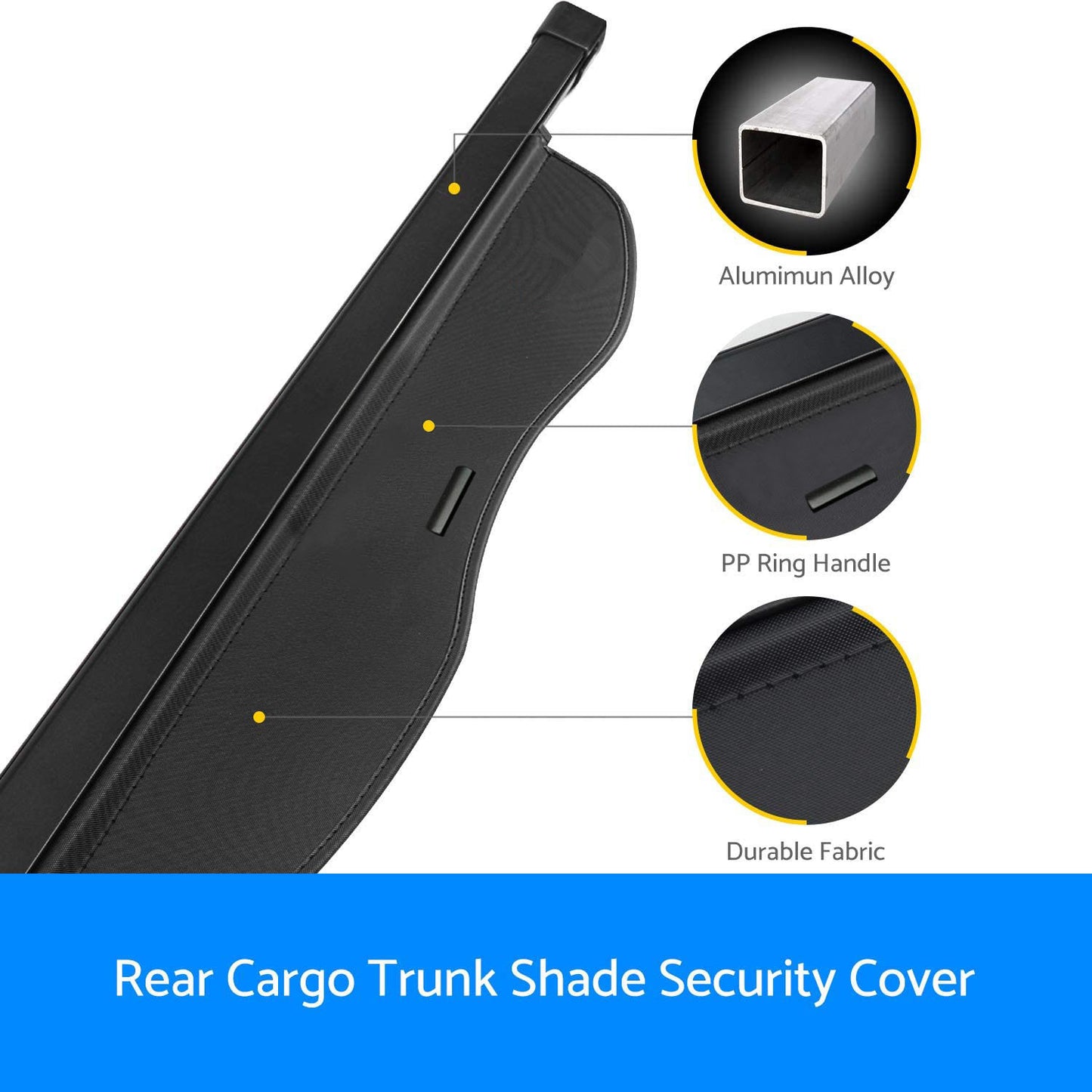 Retractable Car Trunk Shade Rear Cargo Security Shield Cover For Mitsubishi Pajero Sport 2016-2025