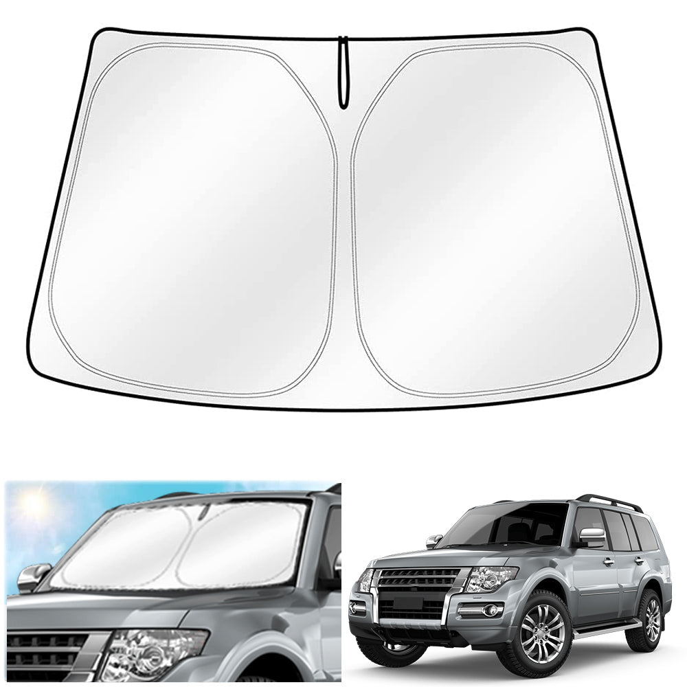 Windshield Sun Shade for Mitsubishi Pajero 2006-2022 Blocks UV Rays Sun Visor Protector Foldable Sunshade