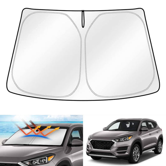 Windshield Sun Shade for Hyundai Tucson 2015-2025 Blocks UV Rays Sun Visor Protector Foldable Sunshade