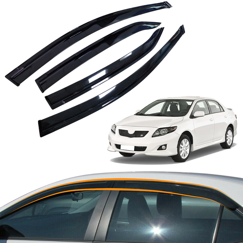 Weathershields for Toyota Corolla Sedan 2007-2013 Car Weather Shields Wind Deflectors Window Sun Visor 4-Piece Set