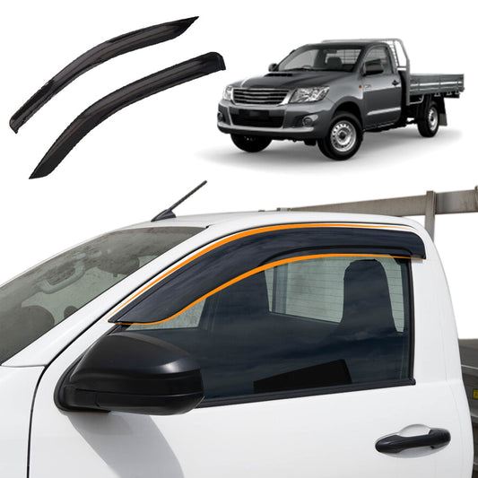 Weathershields for Toyota Hilux Single Cab 2005-2015 Car Weather Shields Wind Deflectors Window Sun Visor 4-Piece Set