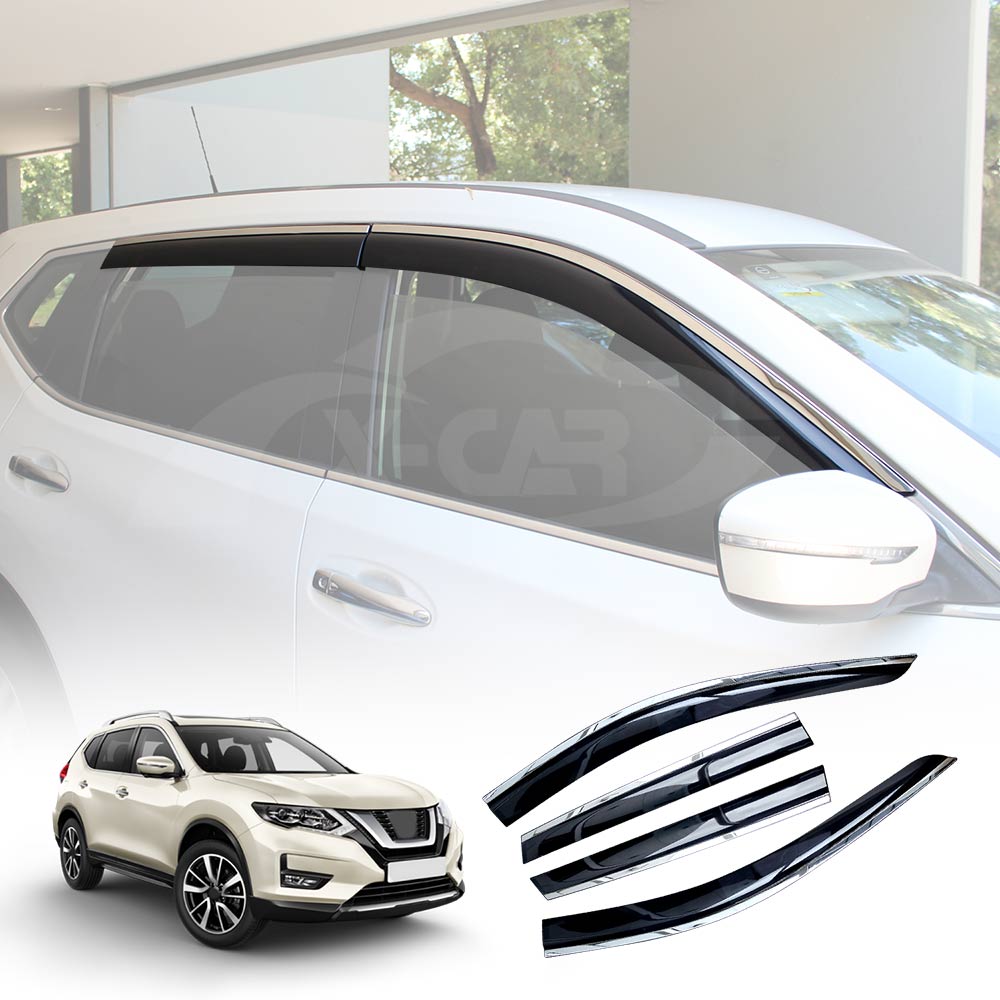 Weathershields for Nissan Xtrail X-trail T32 2013-2022 Car Weather Shields Wind Deflectors Window Sun Visor 4-Piece Set