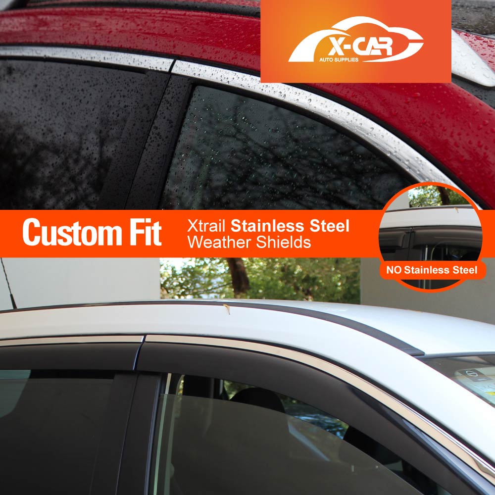 Weathershields for Nissan Xtrail X-trail T32 2013-2022 Car Weather Shields Wind Deflectors Window Sun Visor 4-Piece Set