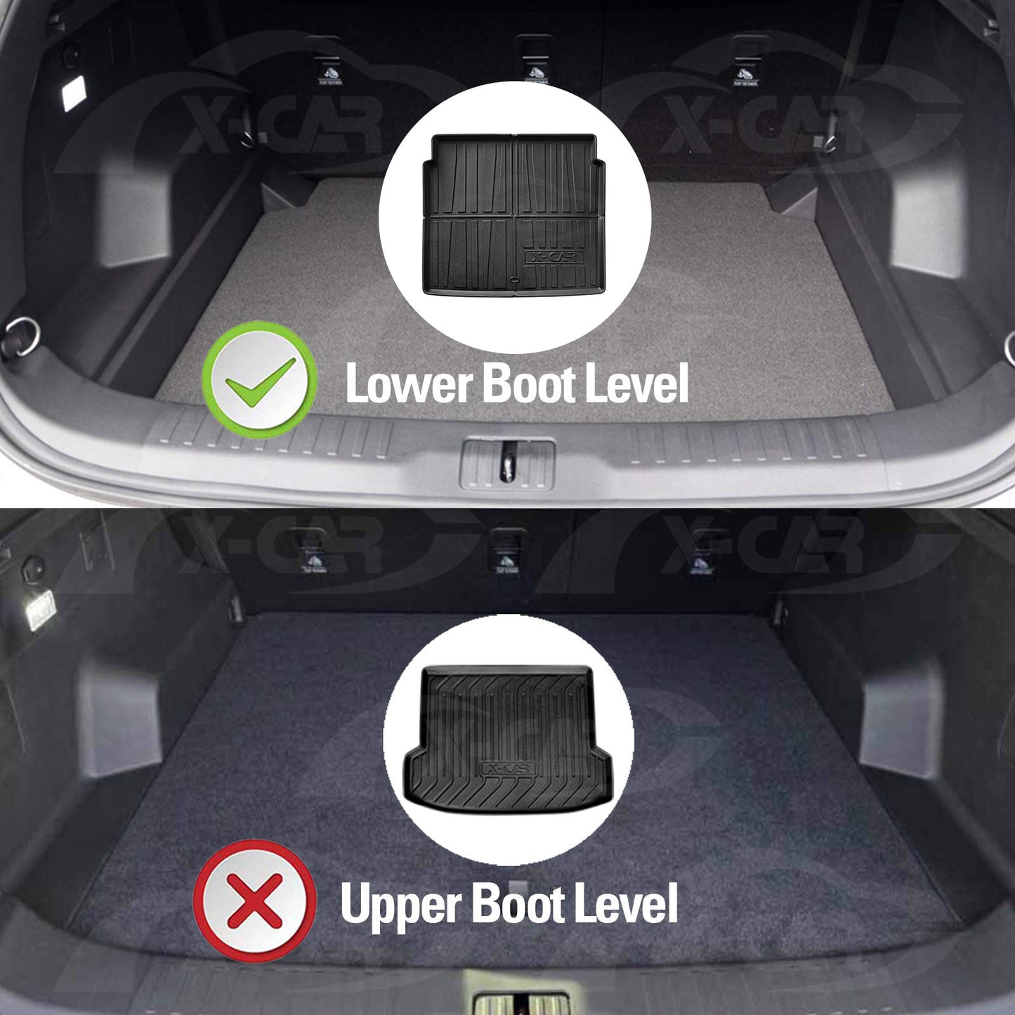 3D Floor Mats Boot Liner for Jaecoo J7 Lower Boot Level 2024-Onwards All Weather Heavy Duty Cargo Car Trunk Luggage Tray